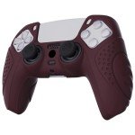 PlayVital Guardian Edition Wine Red Silicone Case for PS5 Controller