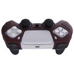 PlayVital Guardian Edition Wine Red Silicone Case for PS5 Controller