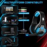 LED Gaming Headset with Mic for Multiple Devices