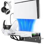 PS5 Wall Mount with Cooling Fan & Charger