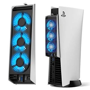 Quiet Cooling Fan for PS5 with LED Light
