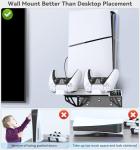 PS5 Wall Mount with Cooling Fan & Charger
