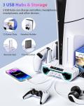 PS5 Cooling and Charging Station with LED Stand