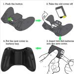 Black Battery Cover Pack for Xbox 360 Controller