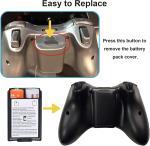 2-Pack Black Battery Cover for Xbox 360 Controller
