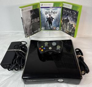 Xbox 360 Slim Black 250GB Bundle with Controller
