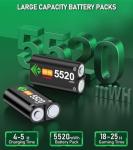 Dual Controller Charger Dock with 2 Rechargeable Batteries