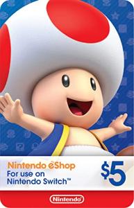 $5 Nintendo eShop Gift Card - Digital Code