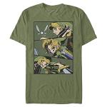 Anime Slice T-Shirt for Men - Military Green