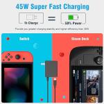 45W Fast Charger for Nintendo Switch & Steam Deck
