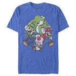 Nintendo Men's Group Go T-Shirt in Royal Heather