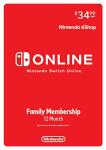 Nintendo Switch Online 12-Month Family Membership