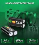 Dual Controller Charger Dock with 2 Rechargeable Batteries