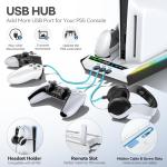 Rysker PS5 Stand with Cooling Station & Charger