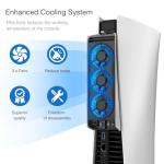 Quiet Cooling Fan for PS5 with LED Light