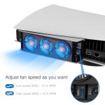 Quiet Cooling Fan for PS5 with LED Light