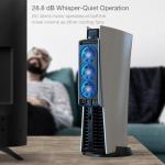 Quiet Cooling Fan for PS5 with LED Light