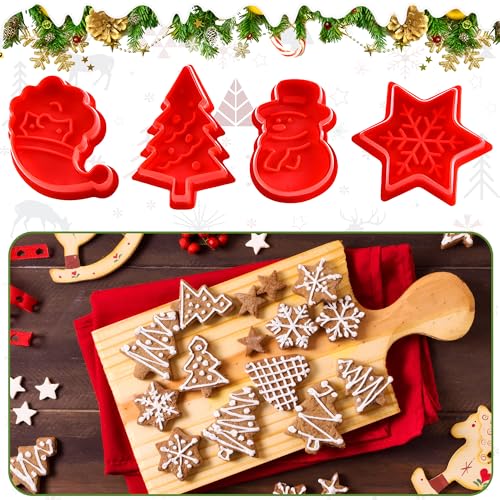 Holiday Cookie Cutter Set - 4 Fun Shapes for Kids