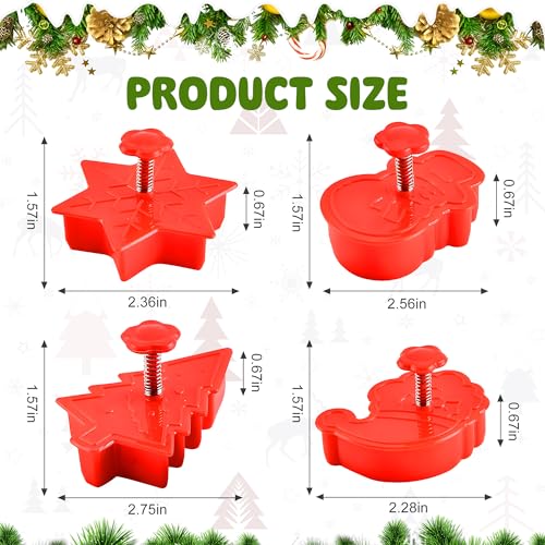 Holiday Cookie Cutter Set - 4 Fun Shapes for Kids