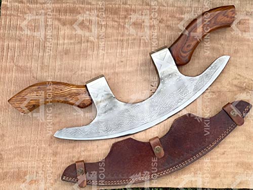 Professional Viking Pizza Cutter with Solid Wood Handles