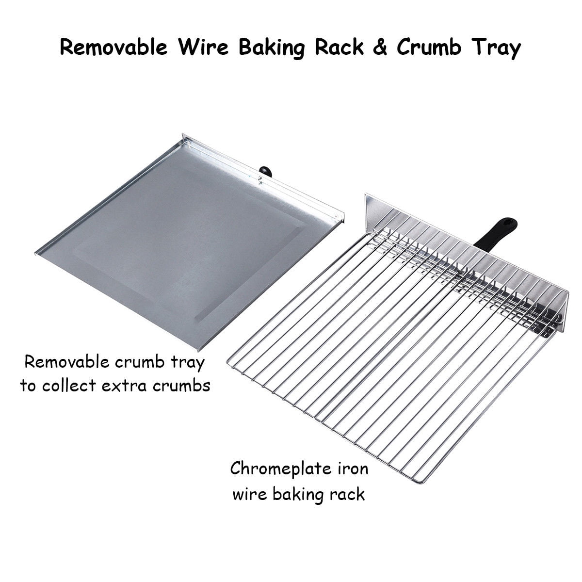 Goplus Pizza Convection Oven Snack Pan Stainless Steel