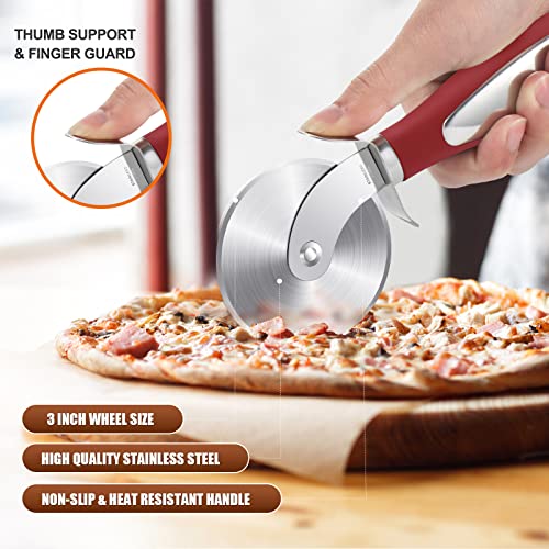Premium Stainless Steel Pizza Cutter - Easy-to-Use