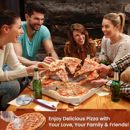 Premium Stainless Steel Pizza Cutter - Easy-to-Use