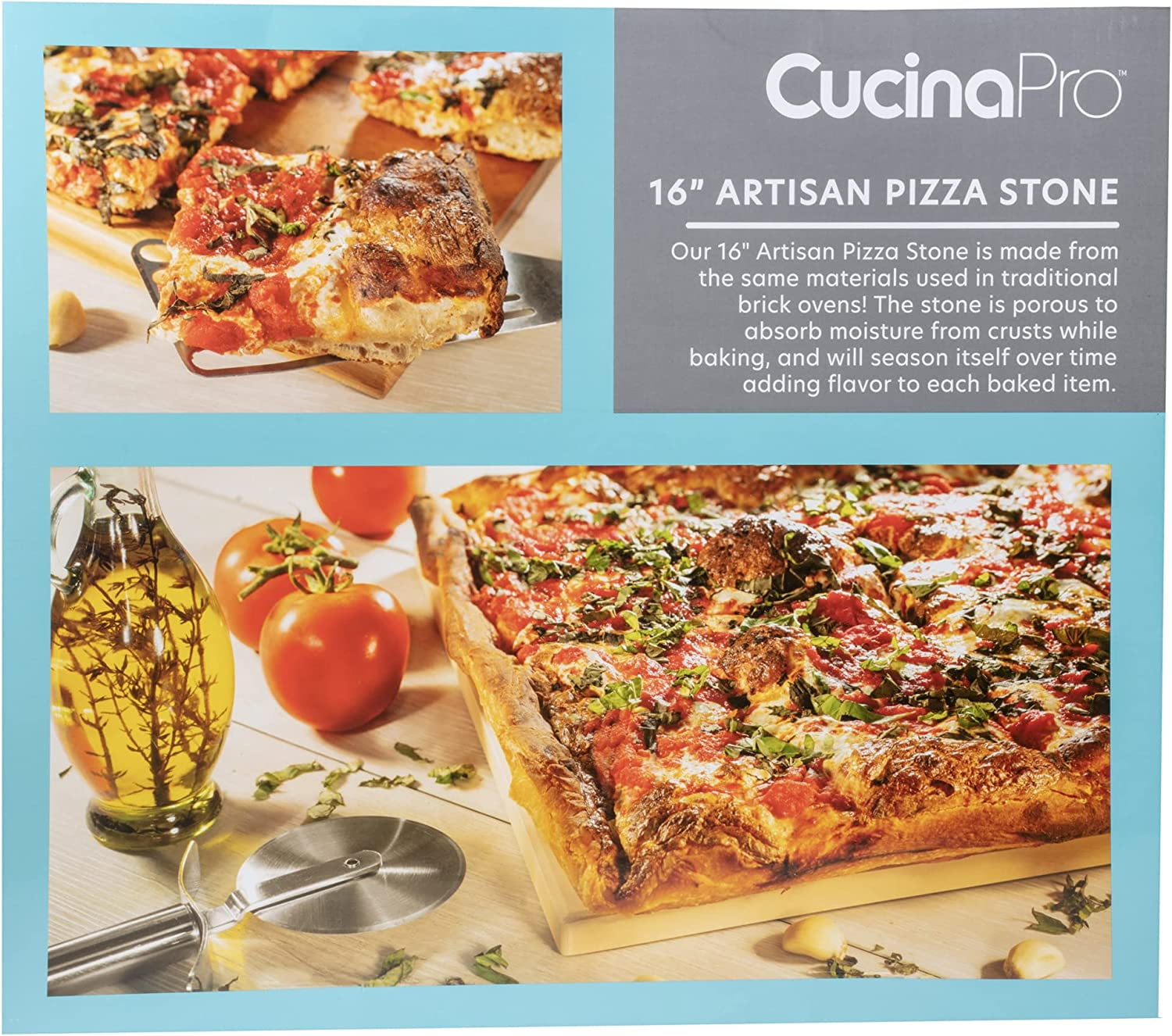 XL Pizza stone for oven or grill