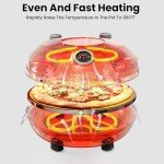 12-Inch Portable Electric Pizza Oven with Timer