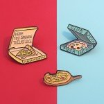Charming Pizza Enamel Pins for Girls and Women