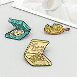 Charming Pizza Enamel Pins for Girls and Women