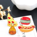 Food-Themed Enamel Pins: Pizza, Burgers, Fries & More
