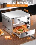 12-Inch Stainless Steel Countertop Pizza Oven