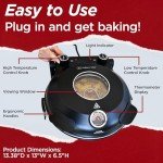 Electric Pizza Oven with Ceramic Stone and Timer