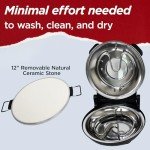 Electric Pizza Oven with Ceramic Stone and Timer