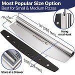 14” Sharp Stainless Steel Pizza Cutter with Cover