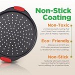Non-Stick Round Pizza Tray with Silicone Handle