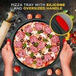 Non-Stick Round Pizza Tray with Silicone Handle