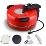 Davivy 16" Indoor Electric Pizza Oven - Red