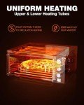 Electric Countertop Pizza Oven with Timer & Stone