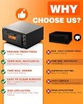 Electric Countertop Pizza Oven with Timer & Stone