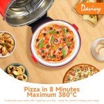 Davivy 16" Electric Indoor Pizza Oven - Red