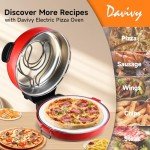 Davivy 16" Indoor Electric Pizza Oven - Red
