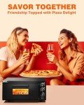 Electric Countertop Pizza Oven with Timer & Stone