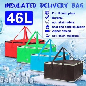 Insulated Pizza Delivery Bag with Cooler Function