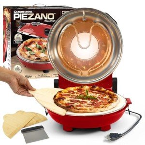 Granitestone 12-Inch Electric Pizza Oven – Red