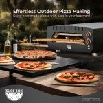 Outdoor Electric Pizza Oven with Thermometer & Stone