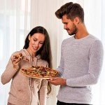 Bamboo Pizza Board Set with Large Cutting Knife