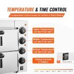 VEVOR Stainless Steel Double Deck Pizza Oven