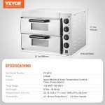 VEVOR Stainless Steel Double Deck Pizza Oven